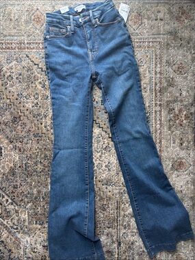 Good American Dark Blue Flare Jeans